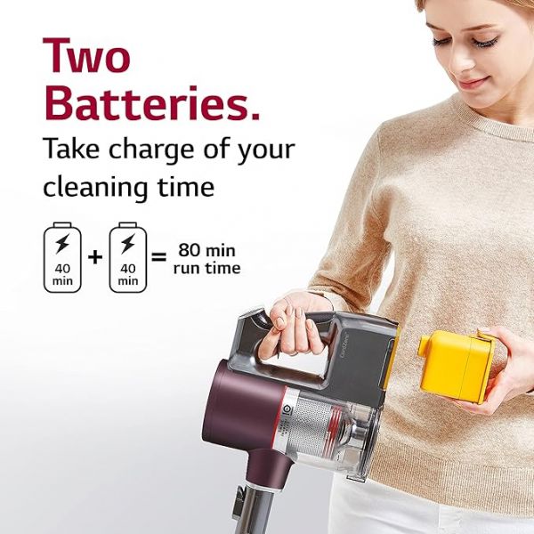 LG Cordzero A9, Two Batteries, for Hard-Floor, Carpet, Couch